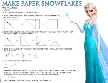 Frozen Printable SnowFlake Craft Activity 