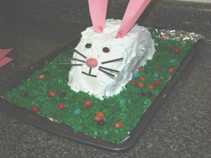 Easy 3D Easter Bunny cake!