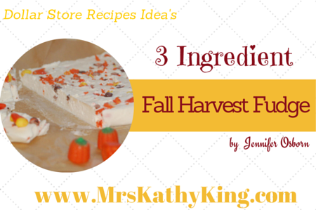 3 Ingredient Fall Harvest Fudge