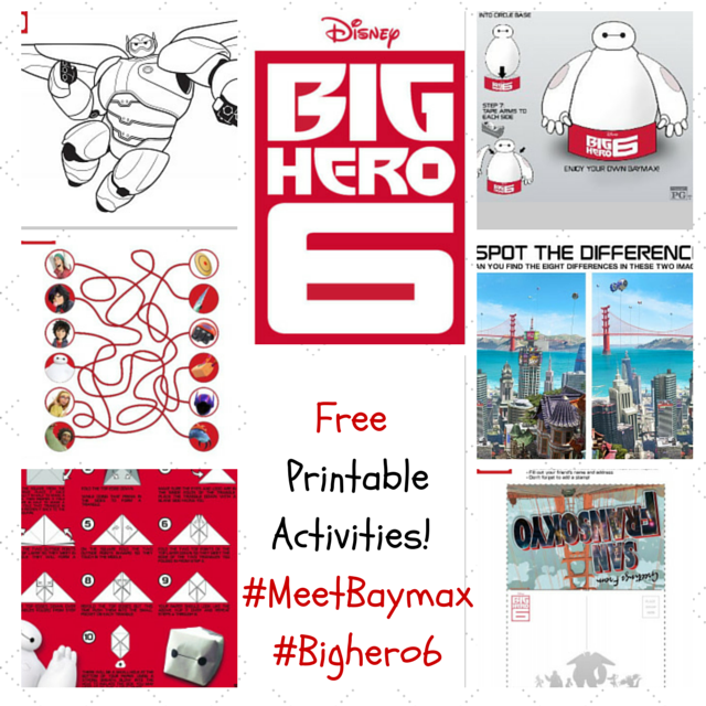 Free Big Hero Printable Activities! #MeetBaymax