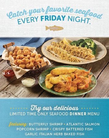 Seafood Fridays at Ryan’s®, HomeTown® Buffet, & Old Country Buffet®!