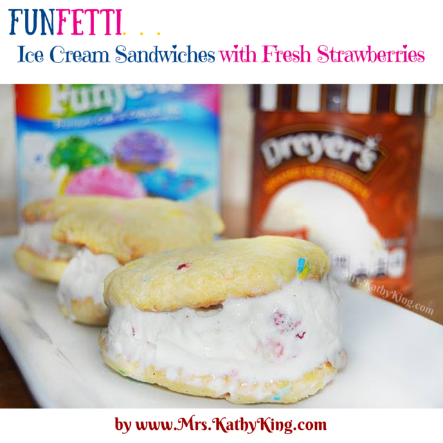 Looking for a Funfetti recipes? Here's Funfetti Ice Cream Sandwiches with Fresh Strawberries . That we are sure the kids will love. 