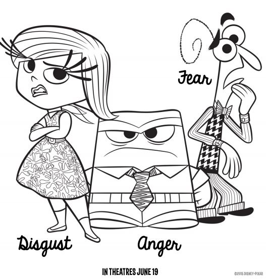 free inside out coloring pages joy and disgust