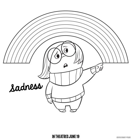 free inside out coloring pages sadness rainbows