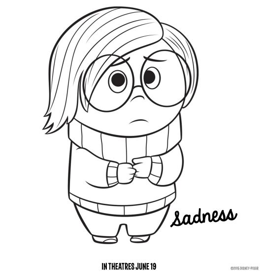 free inside out coloring pages sadness