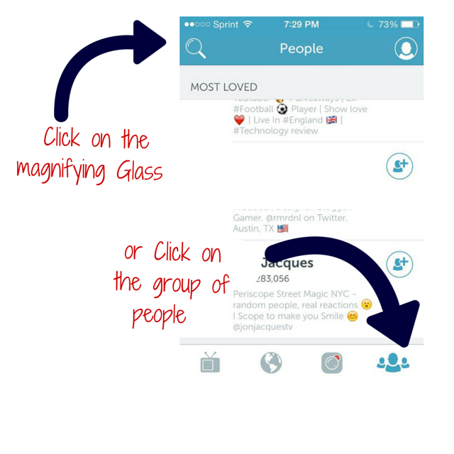 how to add people in  Periscope