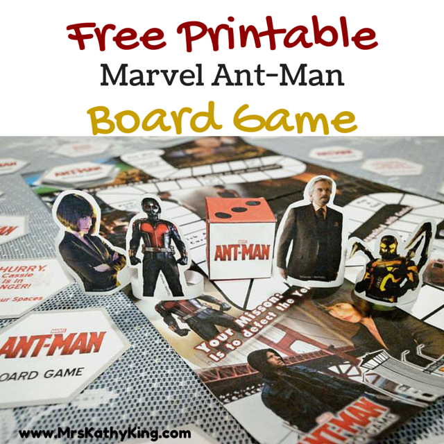 Looking for a fun AntMan board game to play? Here is a Free Ant-Man Broard Game Printable we made to celebrate the release of the movie. #antmanevent #antman