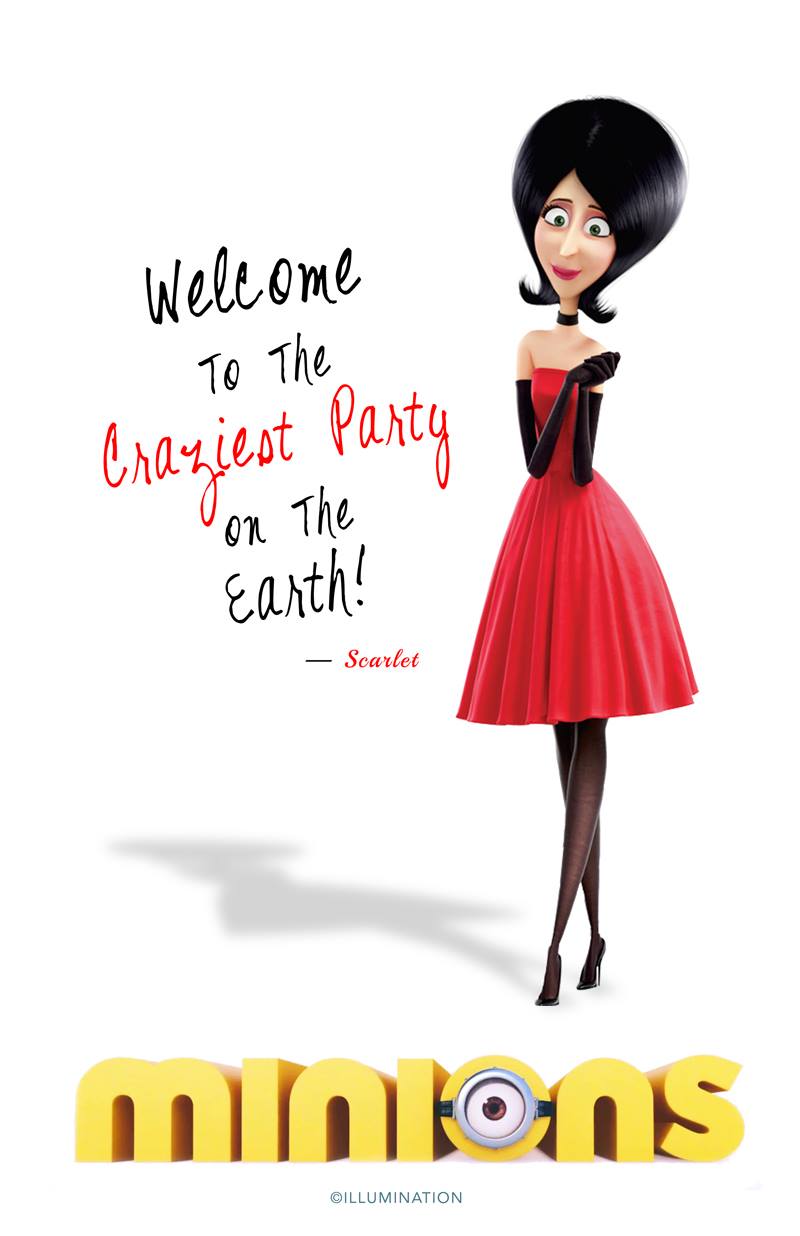 Minion Movie Welcome Sign Scarlet
