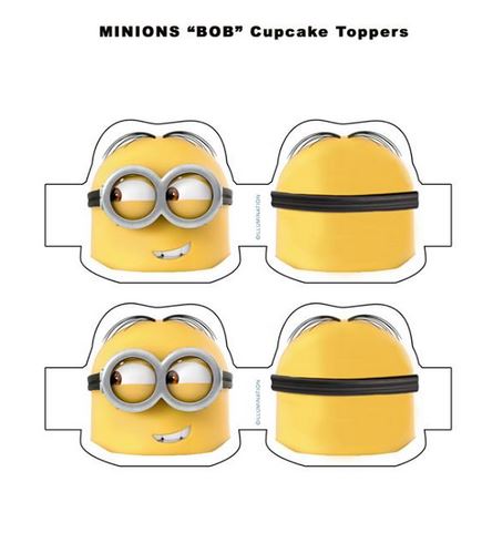 Minions bob cupcake toppers