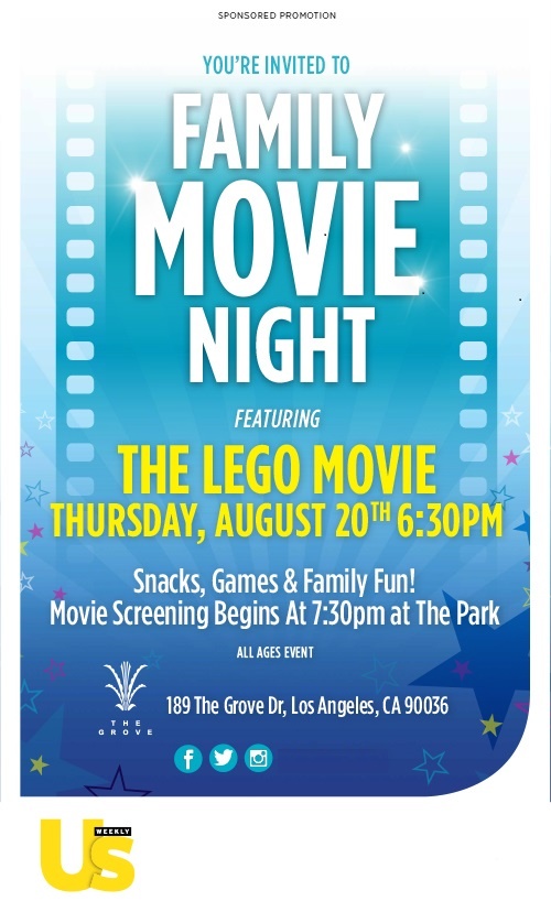 Don’t Miss US Weekly Family Movie Family Night!! #PopcornPartyTime