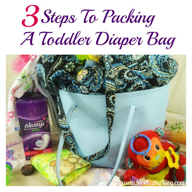 3 steps to packing a toddler Diaper Bag #WhatsAlwaysOnMe