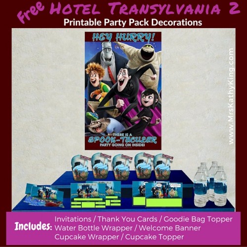 Free Hotel Transylvania 2 Printable Party Decoration Pack! |#‎HotelT2‬