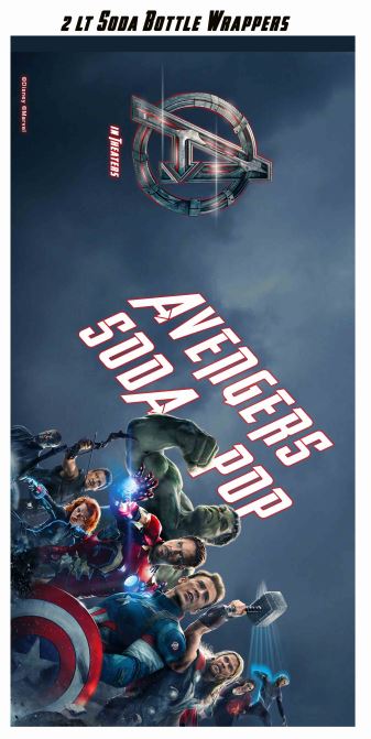Avengers Age of Ultron printable 2 litter soda bottle wrapper thumbnail