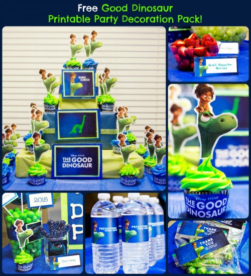 Free Good Dinosaur Printable Party Decoration Pack