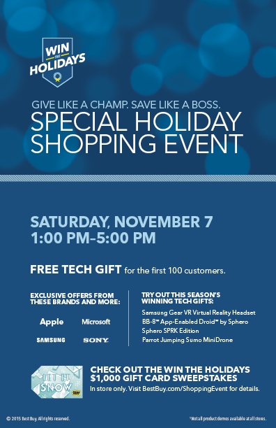 Best Buy Holiday Shopping Event |@BestBuy  #WinTheHolidaysSweepstakes