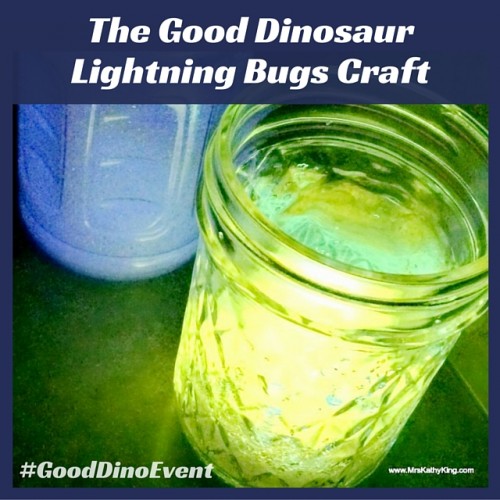 Looking for a Dinosaur Craft? Our The Good Dinosaur Lightning Bugs Craft is quick and easy to make for family time or as Good Dinosaur Party Activity. #GoodDinoevent 