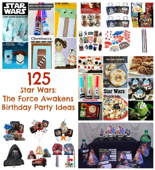 Planning a Star Wars The Force Awakens Party? Our list or 125 Star Wars: The Force Awakens Birthday Party Ideas has everything you need to host an amazing party, Free Printables, Star Wars The Force Awakens Invitations, Star Wars The Force Awakens Party Supplies, Star Wars Crafts, Food, Star Wars The Force Awakens Goodie Bag Items, Star Wars The Force Awakens, BB Cup Cakes, Party Favors and Star Wars The Force Awakens Birthday Gift ideas all in one place.
