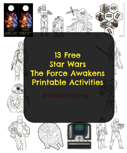 13 Free Star Wars The Force Awakens Printable Activities  #TheForceAwakens #StarWars