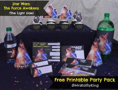 Are you planning a Star War The Force Awakens? Here's your Free Star War The Force Awakens Printable Decorations, Printable invitations, Star War The Force Awakens party, Star War The Force Awakens birthday party, Star War The Force Awakens,Star War The Force Awakens Thank you card, DIY BB 8 cupcakes, Star War The Force Awakens party supplies, #starwars #TheForceAwakens