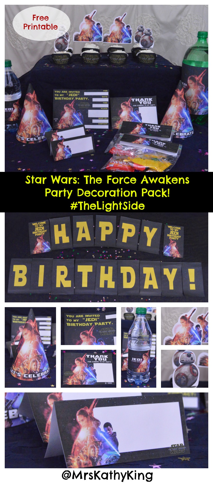 Free Star Wars The Force Awakens Printable Party Decorations