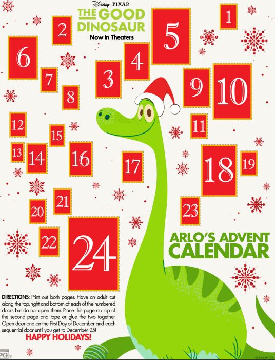 The Good Dinosaur Christmas Advent