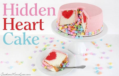 Hidden Heart Cake #12days of Valentine’s Day Idea’s