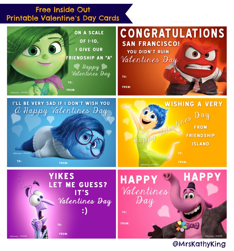 Free Inside Out Printable Valentines Day Cards