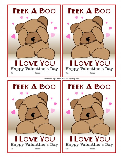 Teddy Bear Valentine’s Day Card #Valentines