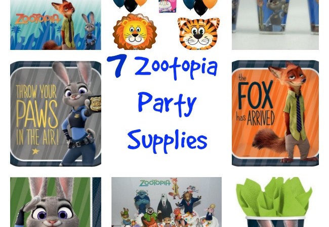 7 Zootopia Party Supplies