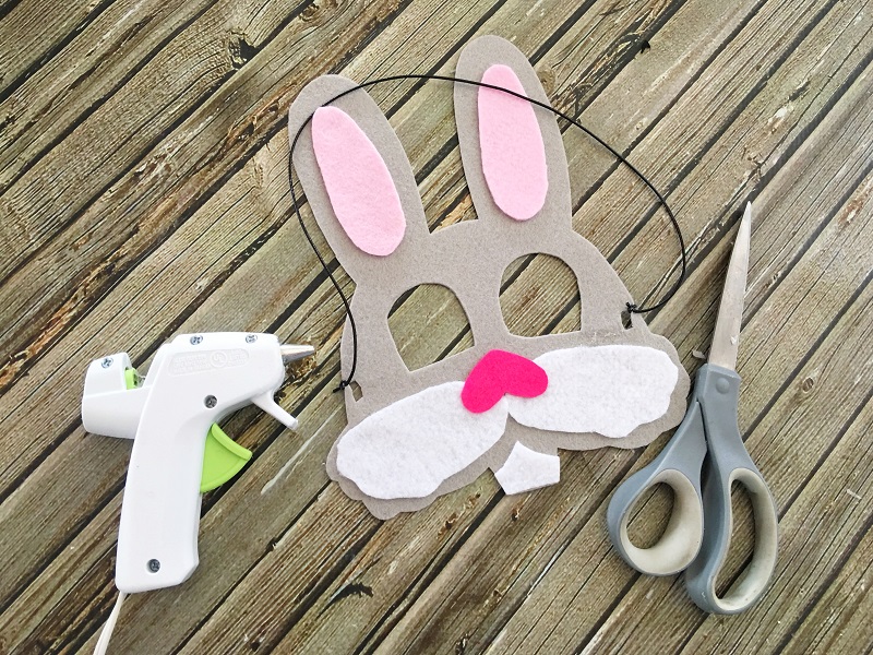 Zootopia Party Idea Bunny Face Mask step by step instructions