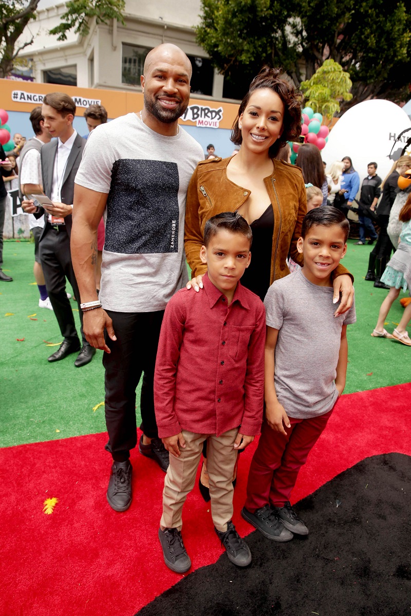 Derek Fisher seen at Columbia Pictures and Rovio Animations Premiere of "The Angry Birds Movie" at Regency Village Theatre on Saturday, May 7, 2016, in Los Angeles.