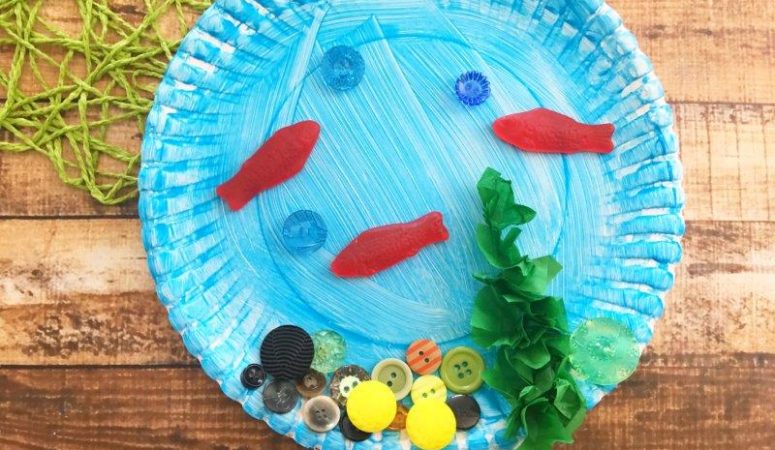 “Finding Dory Birthday Party Idea – Finding Dory Paper Plate Craft”  #FindingDory