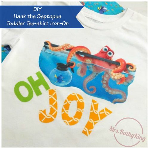 Finding Dory's Hank the Septopus DIY Toddler Tee-shirt Iron-On 2