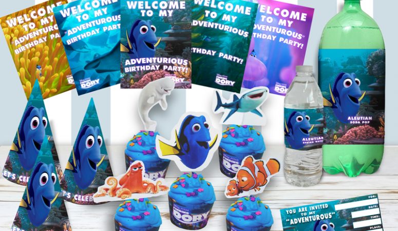 FREE Printable FINDING DORY BIRTHDAY PARTY DECORATIONS #FINDINGDORY