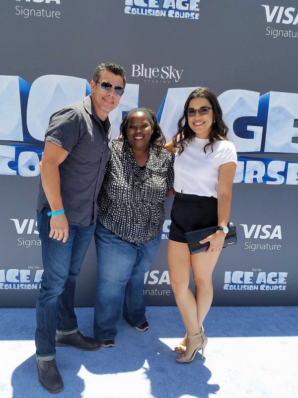 Alicia Sixtos Maya East Los High with mrs kathy king Ice Age collision course red carpet
