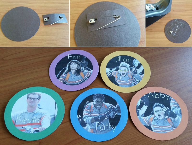 Ghostbuster 2016 DIY Hunting Game Character Badges