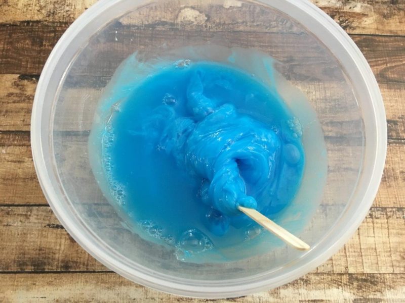ICE AGE COLLISION COURSE BIRTHDAY PARTY IDEA DIY BLUE SLIME PROCESS 5
