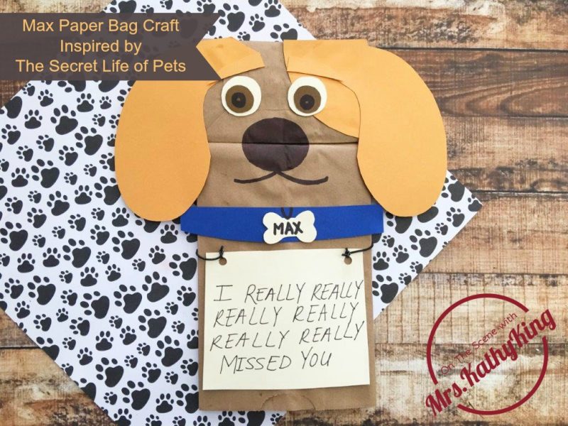 The Secret Life of Pets Birthday Party Idea Max Paper Bag Craft COVER