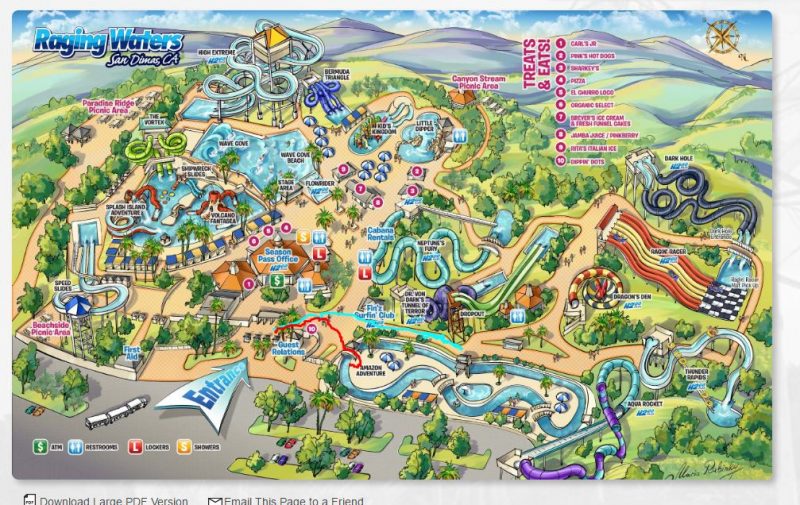 raging waters lazy river map