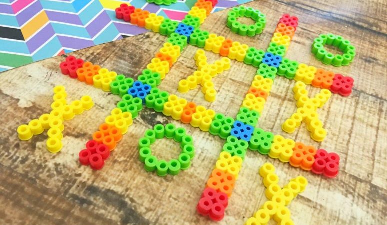 Summer Activities for Kits  DIY Tic Tac Toe Perler Beads Game Board