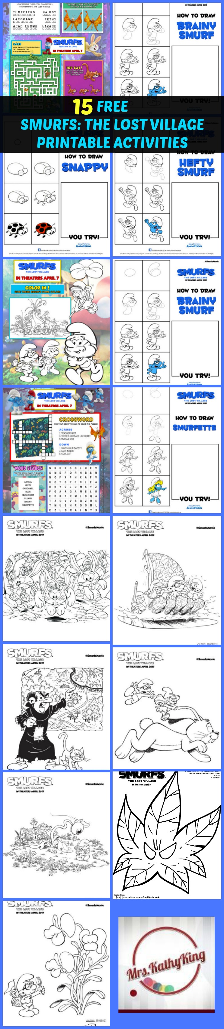 FREE SMURFS: THE LOST VILLAGE PRINTABLE ACTIVITIES