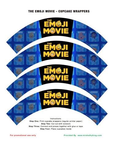 Printable Emoji Movie Cupcake Wrapper