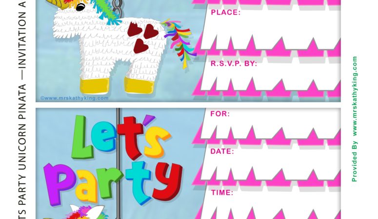 Free Unicorn Piñata Printable Party Decoration Pack